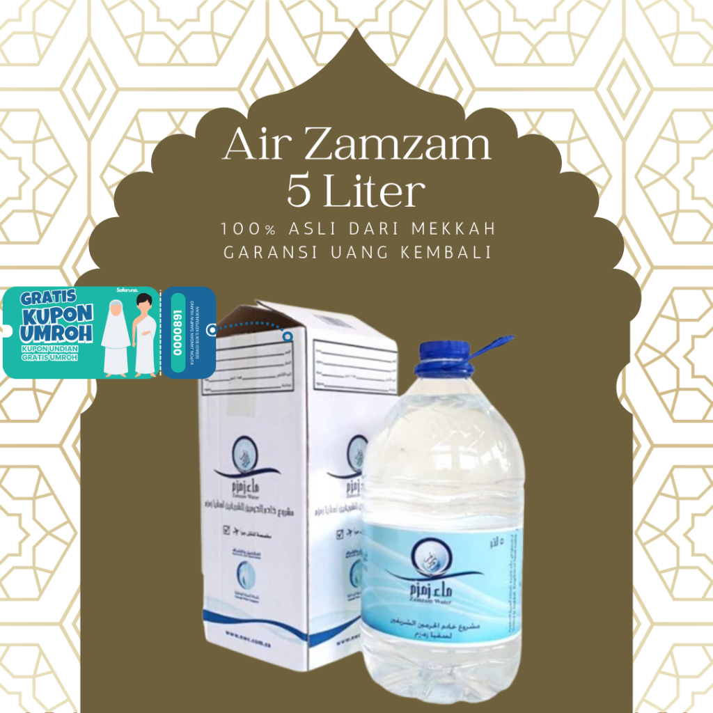 

Air zam zam 5 L 5 Liter / Air zam-zam / Air zamzam / Air zam - zam ASLI Original