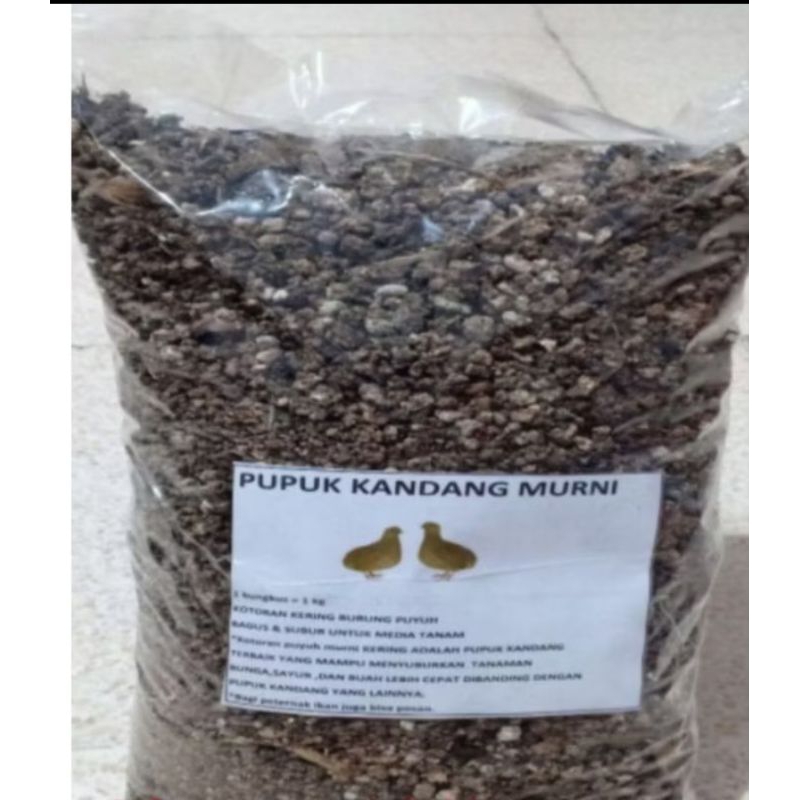 KOHE Puyuh Petelur Pupuk Kandang Ayam Bebek Puyuh Kotoran Unggas Bahan Baku Cacing Sutra Kutu Air Ku