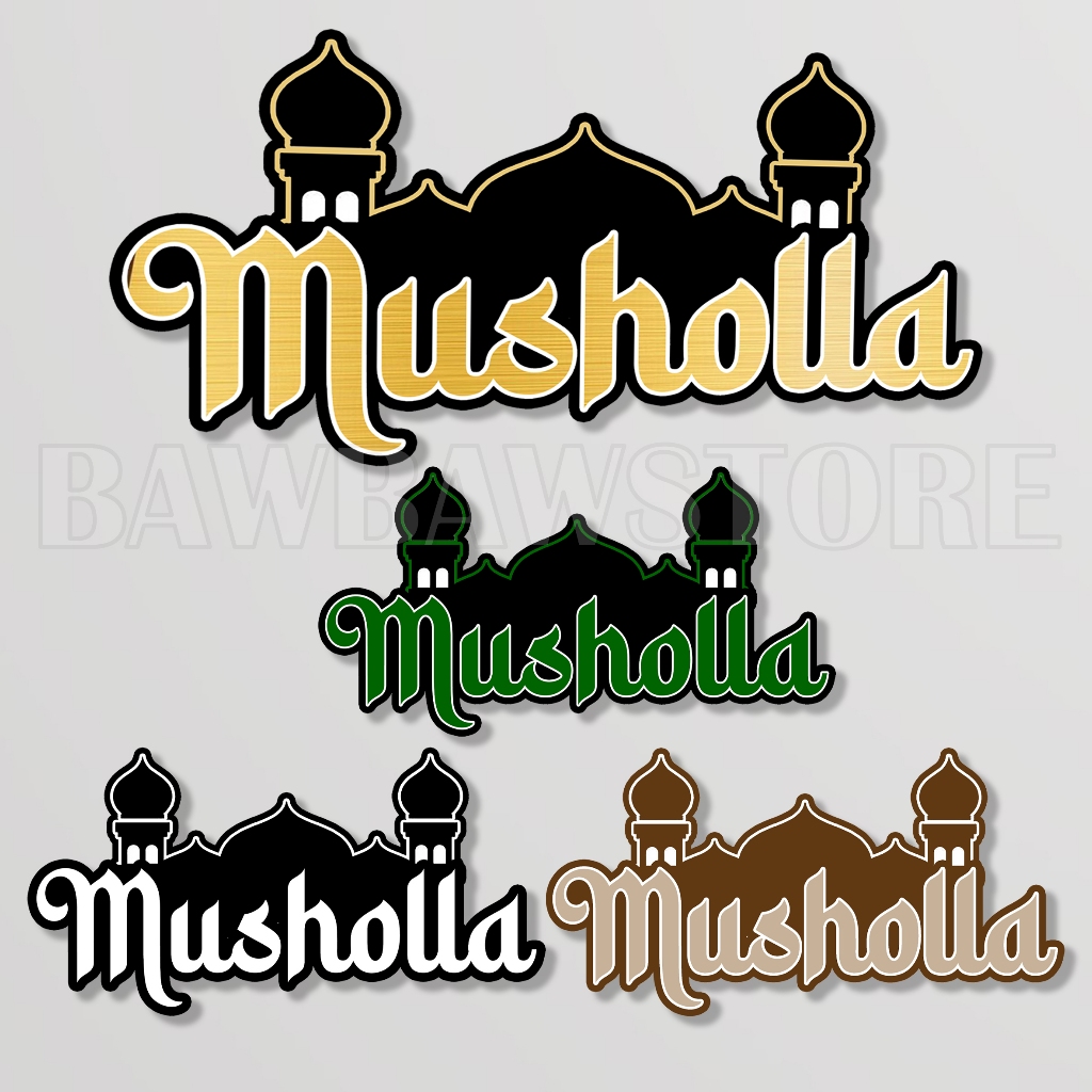 Hiasan dinding MUSHOLLA Papan nama Sign Board