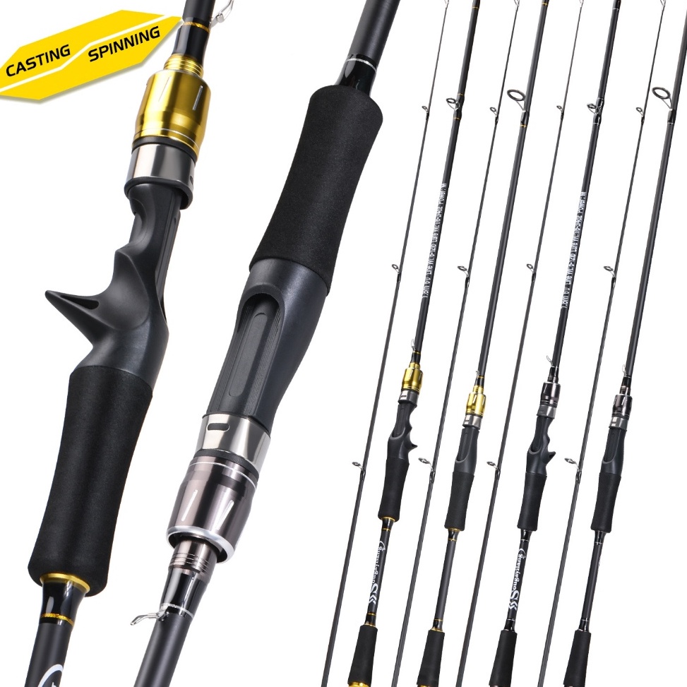 55TOP SALE Sougayilang joran pancing 1821m 2 bagian perak joran casting joran spining joran fiber so