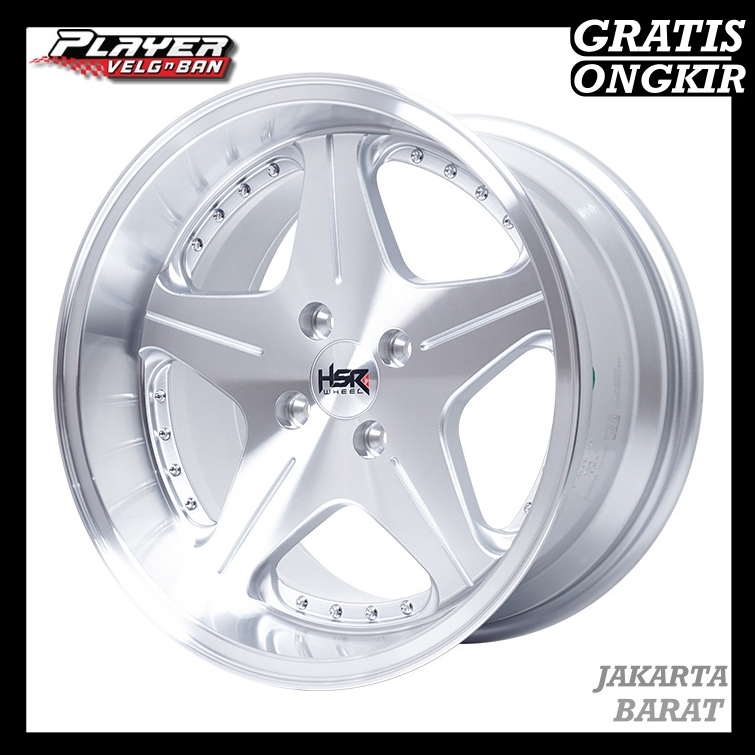 PELK MOBIL RAIZE JAZZ RING16 VELG HSR ANAMBAS R16 LEBAR7,5 & 8,75 PCD4x100 ET35&18 SILVER POLISH