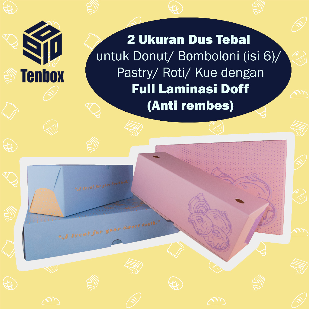 

Dus Donat Bomboloni Premium - Full Laminasi
