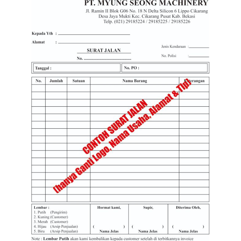 

2 ply 1 RIM NOTA | FAKTUR | SURAT JALAN | INVOICE | BON | KWITANSI