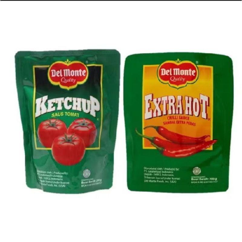 

Sambal Extra Hot Chilli + Saus tomat Pouch Delmonte 200gr
