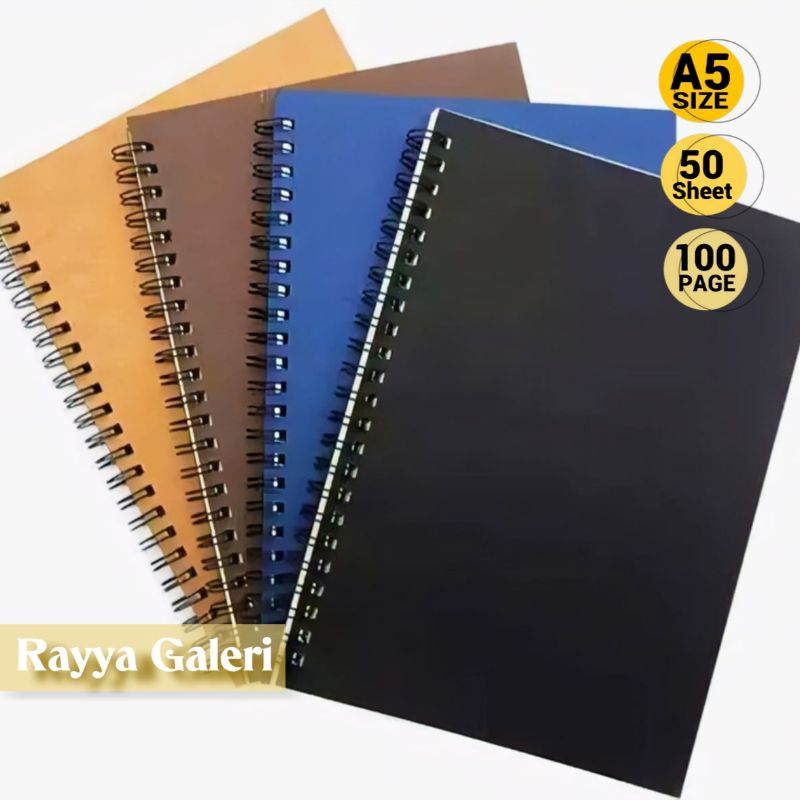 

Sketchbook A5 & A6 buku catatan journal harian double ring spiral isi 100 halaman