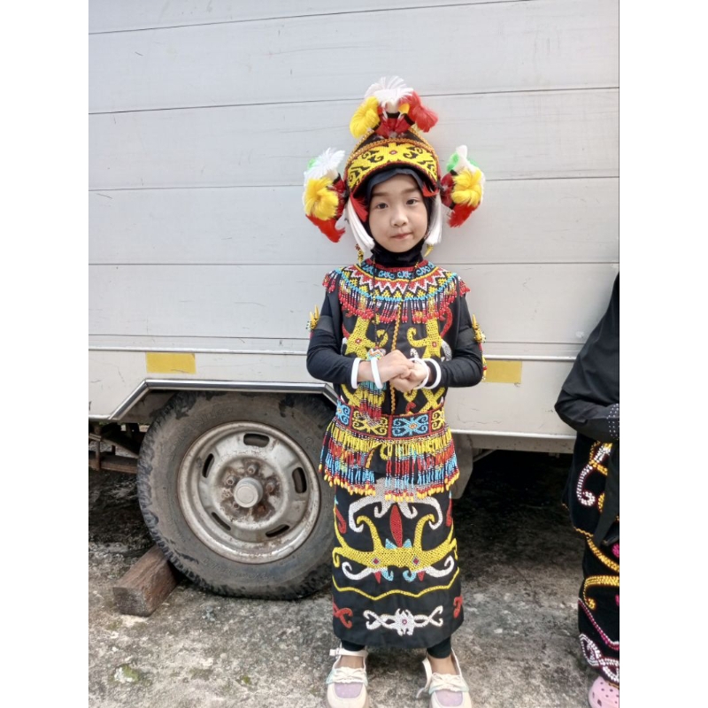 PAKAIAN ADAT DAYAK ANAK 7TH SUPER PREMIUM VARIAN-PAKAIAN ADAT DAYAK PEREMPUAN