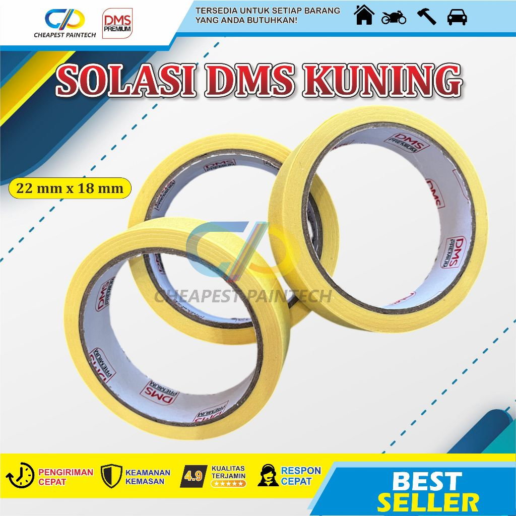 LAKBAN KERTAS DMS ISOLASI SOLASI KERTAS 22 mm x 18 M BUKAN SOLASI BERRY