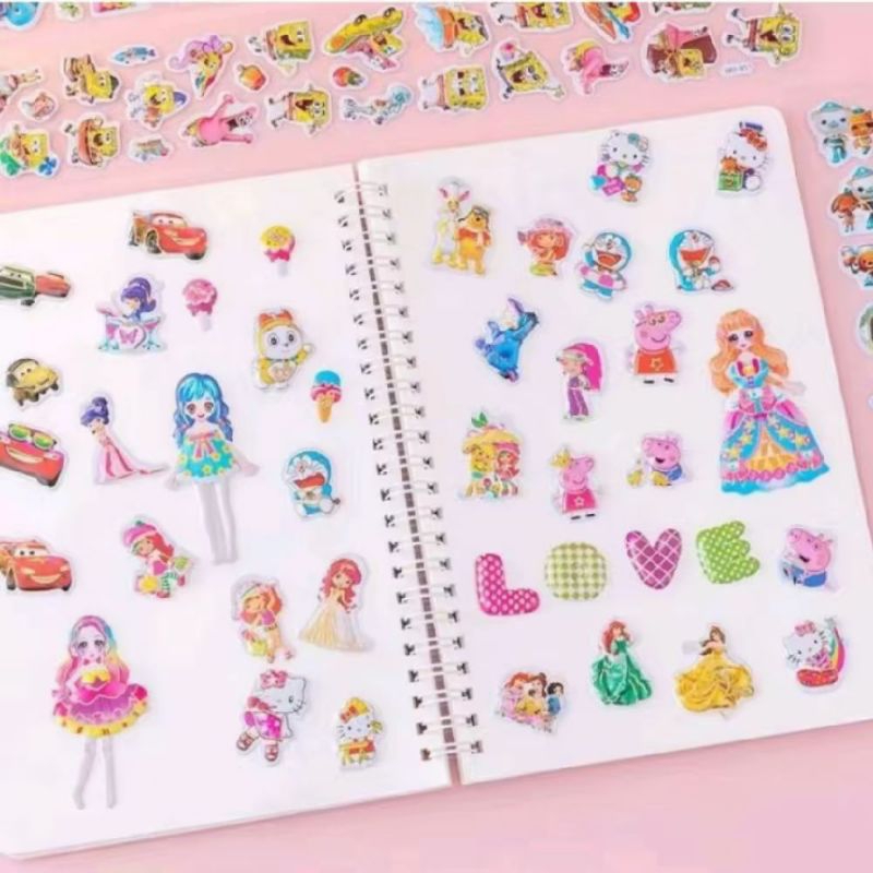 

J (J16) STIKER KARAKTER KARTUN TIMBUL /STICKER MOTIF LUCU / DEKORASI