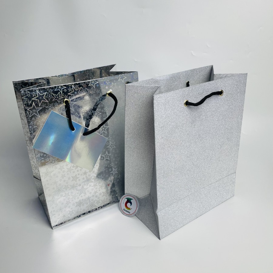 

Tas Kertas Paper Bag KIKY B Hologram- Pak 10 pcs