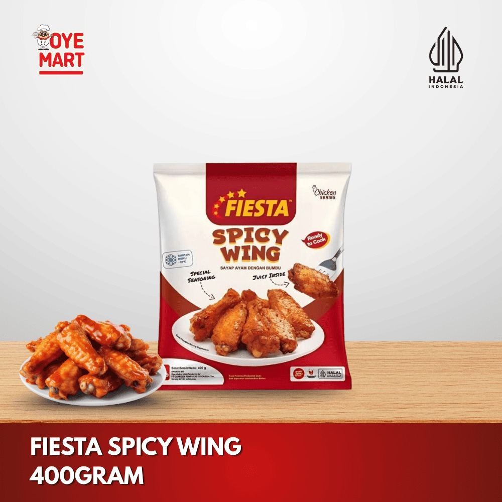 

FIESTA CHICKEN SPICY WING 400G / SAYAP AYAM BERBUMBU