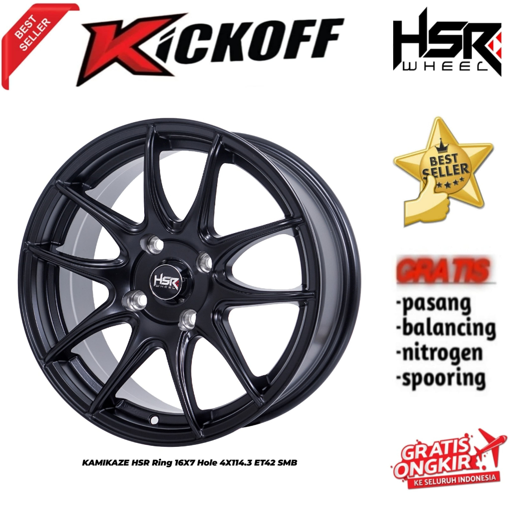 VELG MOBIL KIJANG VELOZ AVANZA XENIA CE28 HSR KAMIKAZE RING 16 JARI JARI