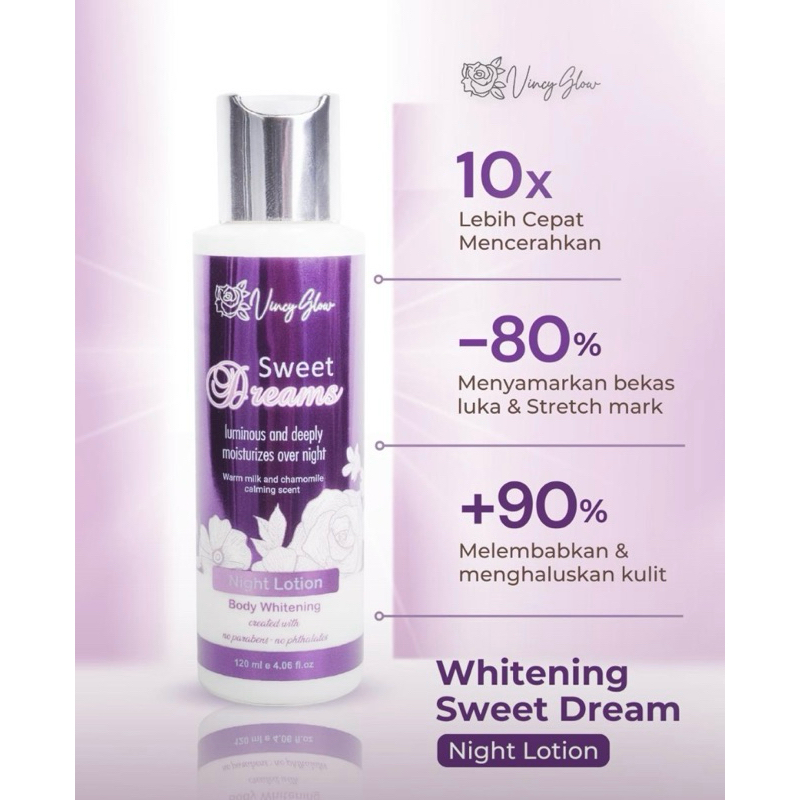 Night Lotion whitening by vincy glow