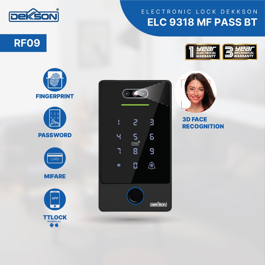 DEKKSON Electronic Reader Akses Pintu Digital RF09