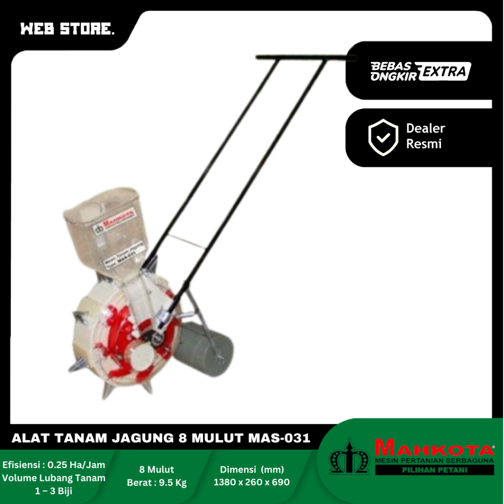 Alat Tanam Jagung 8 Mulut Mahkota MAS 031 Alat Tanam Biji-Bijian Mahkota MAS-031