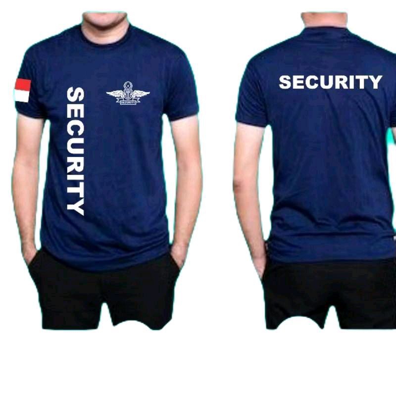 KAOS LENGAN PENDEK SECURITY LOGO  BENDERA DI LENGAN COD