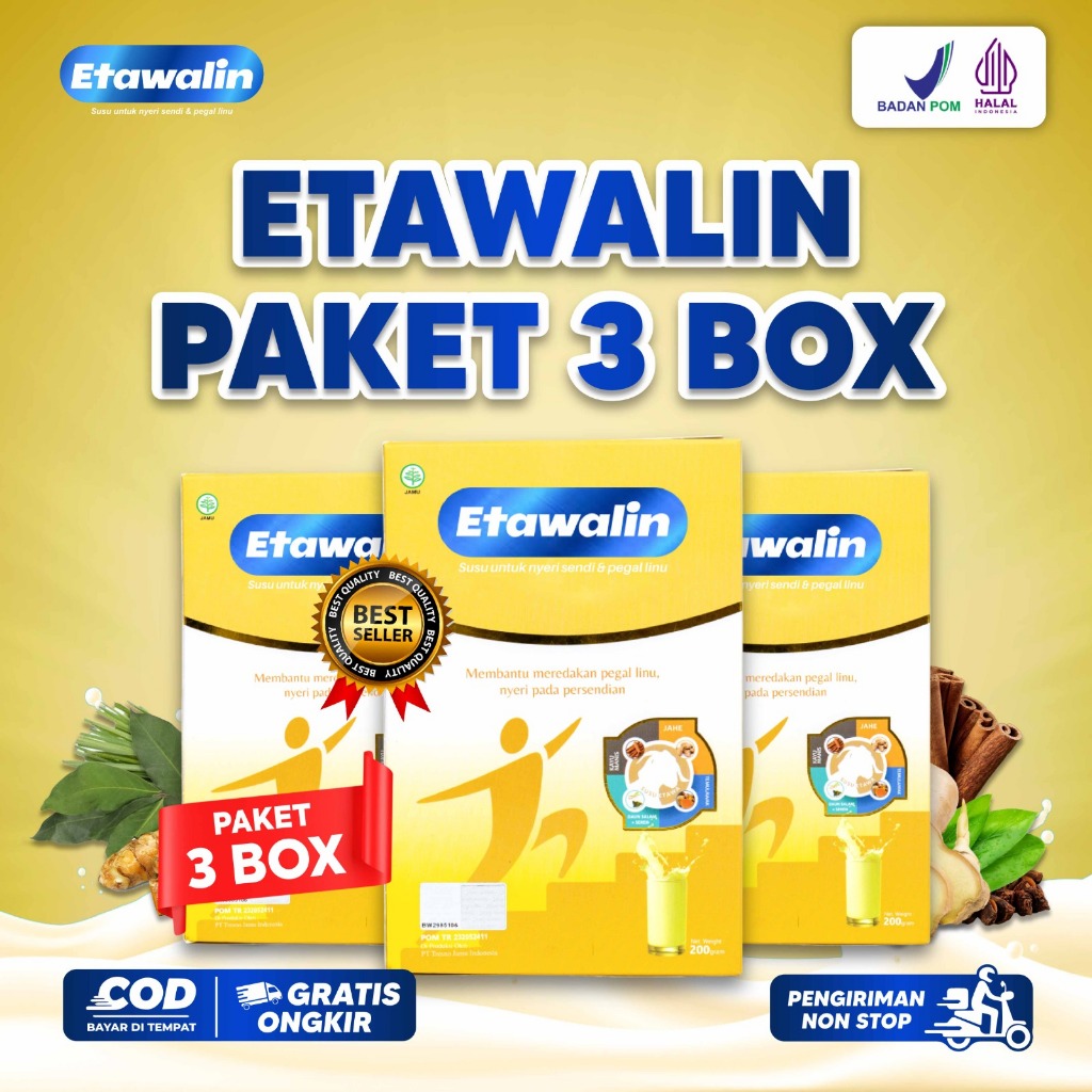 

Susu Etawalin - Paket 3 Box Untuk Atasi Asam Urat Radang Nyeri Sendi Halal BPOM