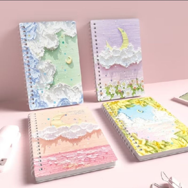 

NoteBook A5 Aesthetic Buku Diary Spiral