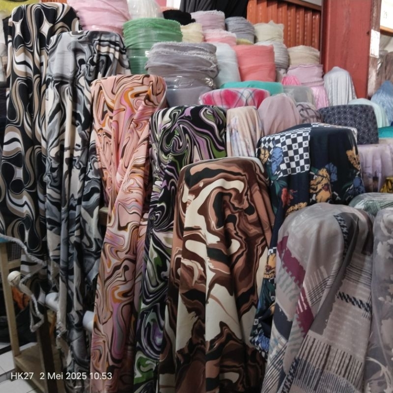 HARGA/0,5 M _ BAHAN CREPE ZARA _ KAIN CREPE ZARA _ BAHAN CREPE PREMIUM MOTIF _ KAIN BAHAN CREPE