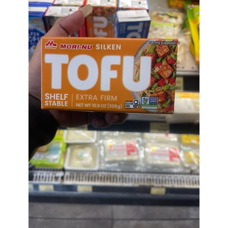 

Tofu import | Morinu silken tofu shelf stable extra firm | tahu import 308g