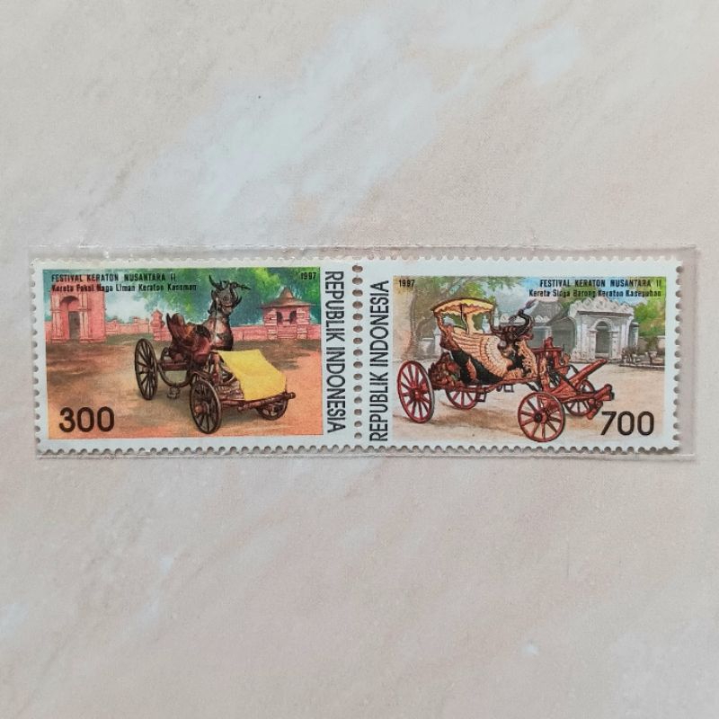 

(OG) Perangko Indonesia 1997 Festival Keraton Nusantara II Set Lengkap 2 pcs Mint