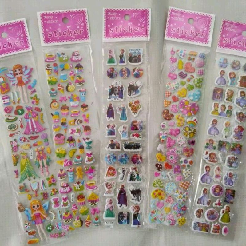 

J (J16) STIKER KARAKTER KARTUN TIMBUL/STICKER MOTIF LUCU / DEKORASI