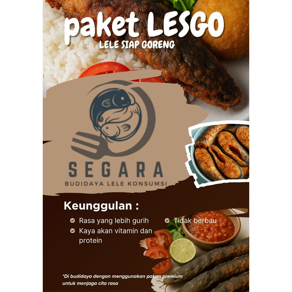 

Paket LESGO 3 (Lele Siap Goreng) Bebas request isi dalam 1kg