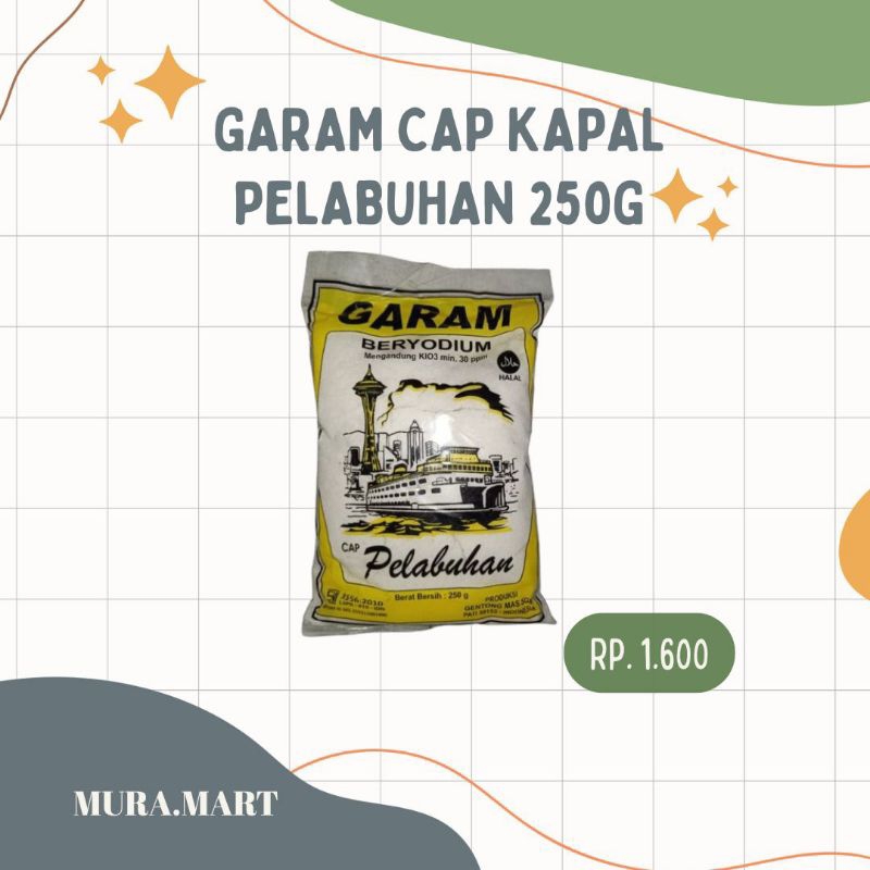 

Garam Cap Kapal Pelabuhan 250gr