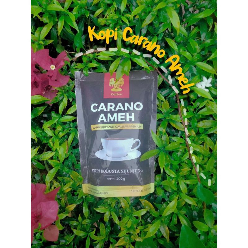 

Kopi Bubuk/Kopi Carano Ameh/Kopi Robusta Asli Sijunjung Kemasan 200 Gram