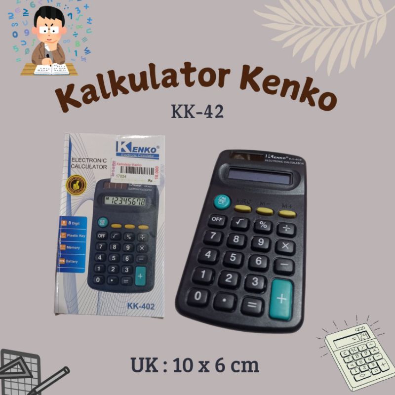 

KALKULATOR KENKO KK-42 [BELUM SAMA BATERAI]