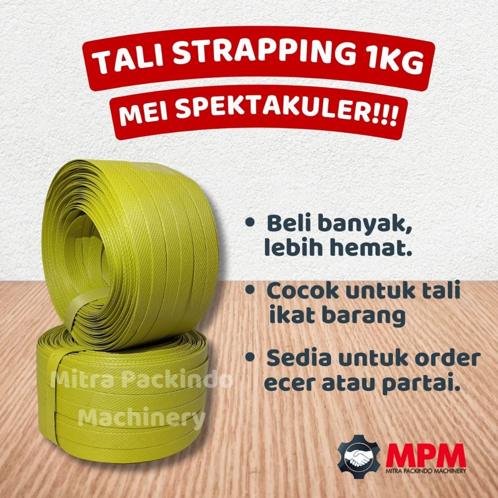 

MEI FIESTA PROMO Tali Kuat Serbaguna Pengikat Barang Strapping 15 mm 1Kilo