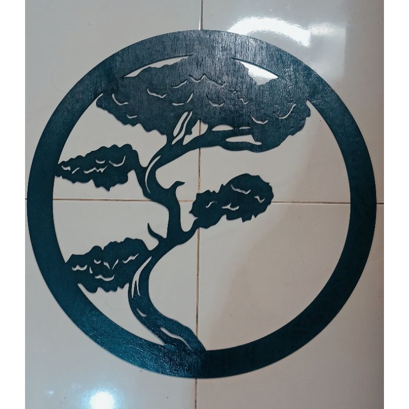 SET HIASAN DINDING RUANG TAMU KAYU