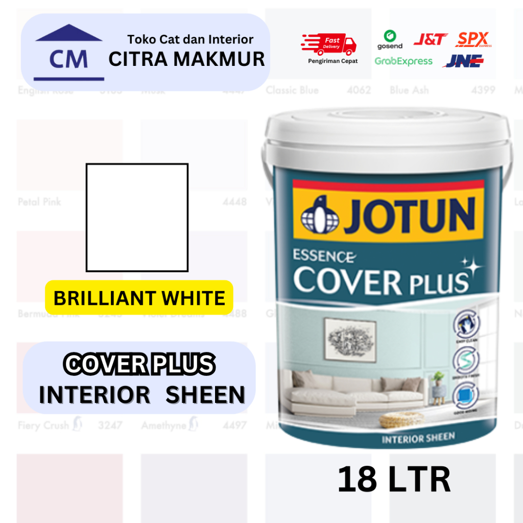 JOTUN Essence COVER PLUS Sheen | Brilliant White 18 Ltr