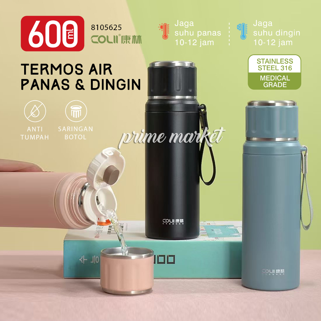 Termos Air Panas Stainless 600ml Thermos Air Panas Tremos Air Panas Dingin (8105625) A233
