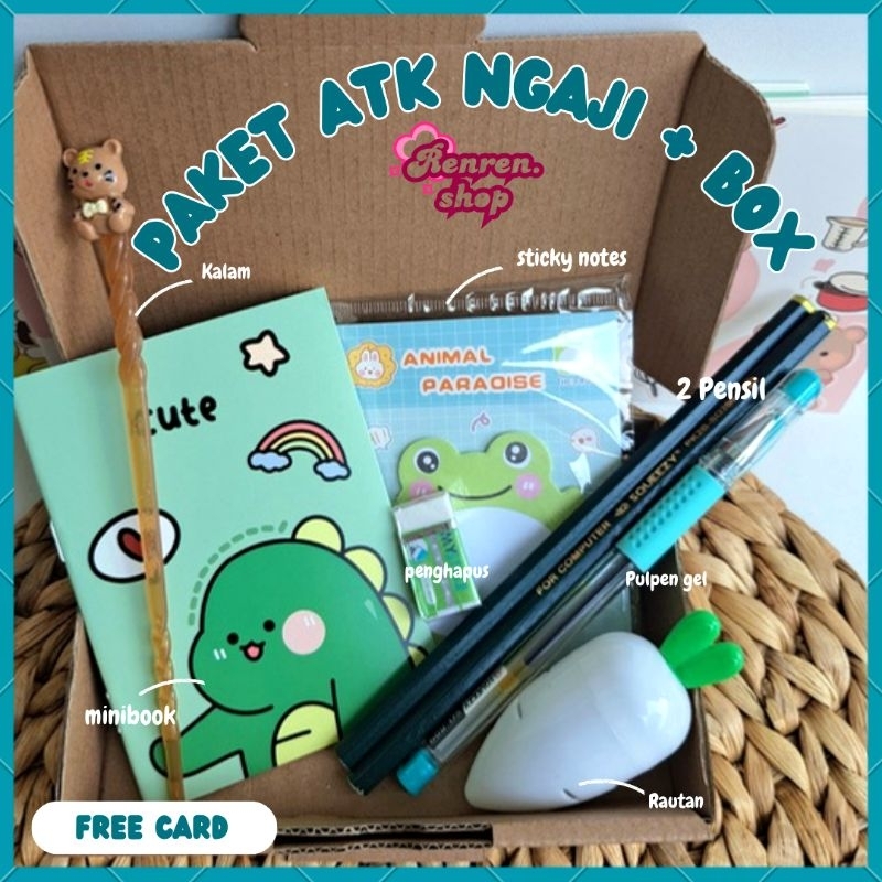 

ISI 8PCS - PAKET ATK ANAK NGAJI + BOX PAKET ATK 8IN1