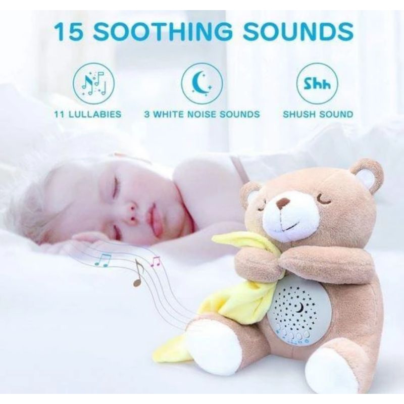 Boneka Proyektor Suara Musik Teman Pengantar Tidur Anak Bayi