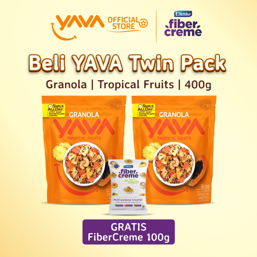 

YAVA Twin Pack Granola Tropical Fruits (2 x 400g)