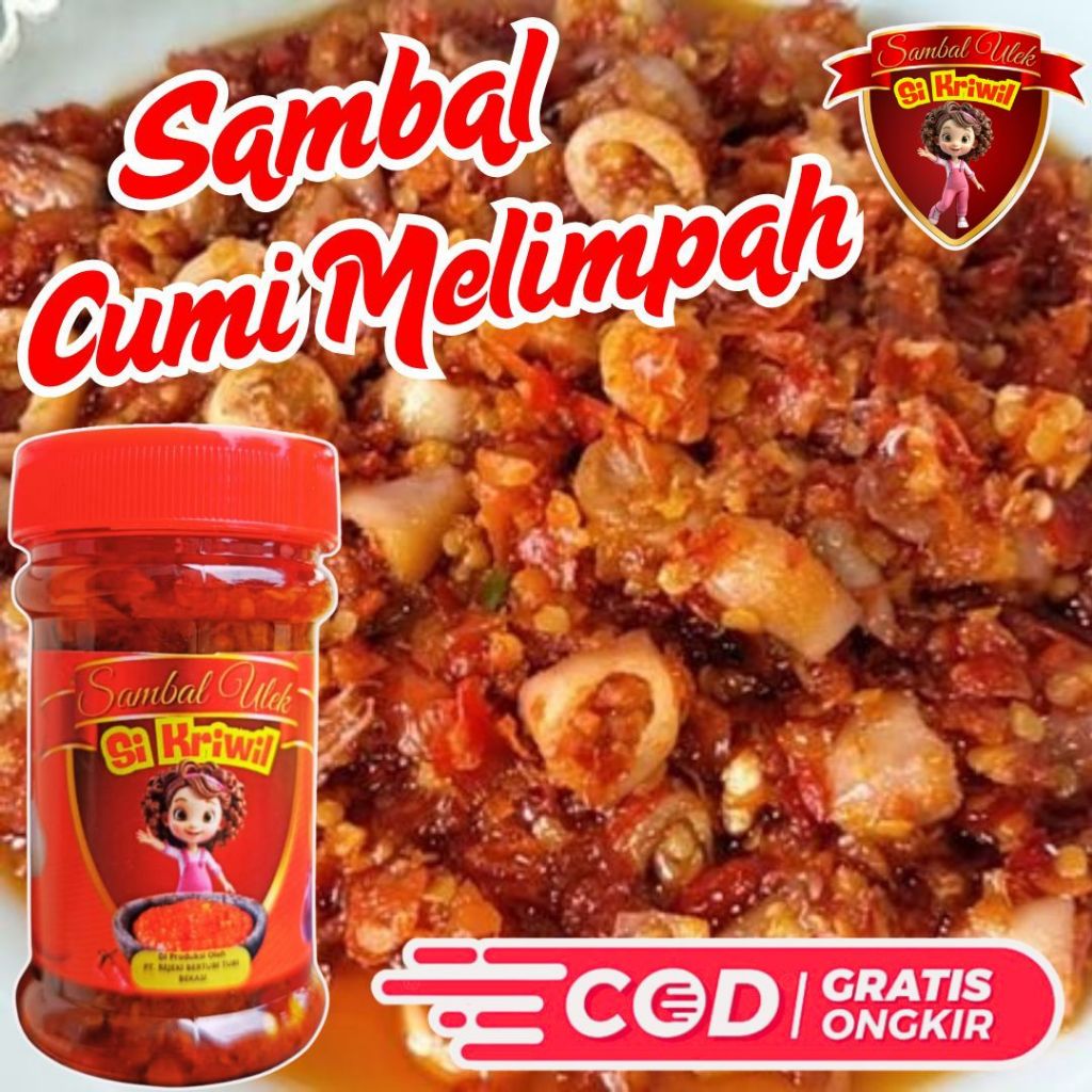 

Sambal Cumi Melimpah Si Kriwil 150gr – Pedas Gurih, Cumi Asli Melimpah, Tanpa Pengawet!