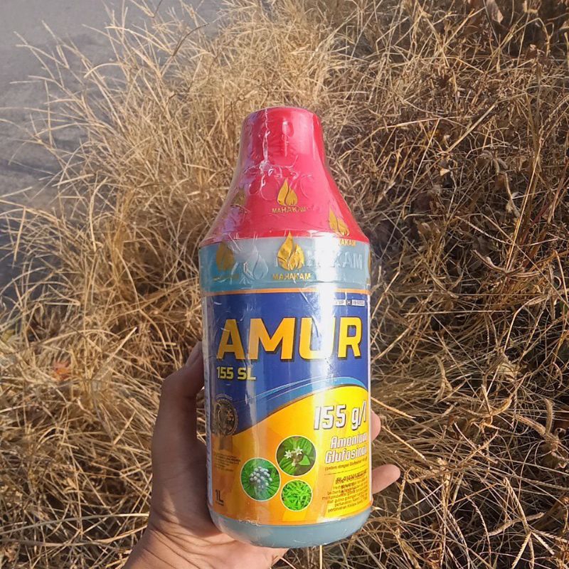Herbisida Amur 155SL 1 Liter kontak dan sistemik (Amonium Glufosinat 155g/l) BASMI RUMPUT LULANGAN 