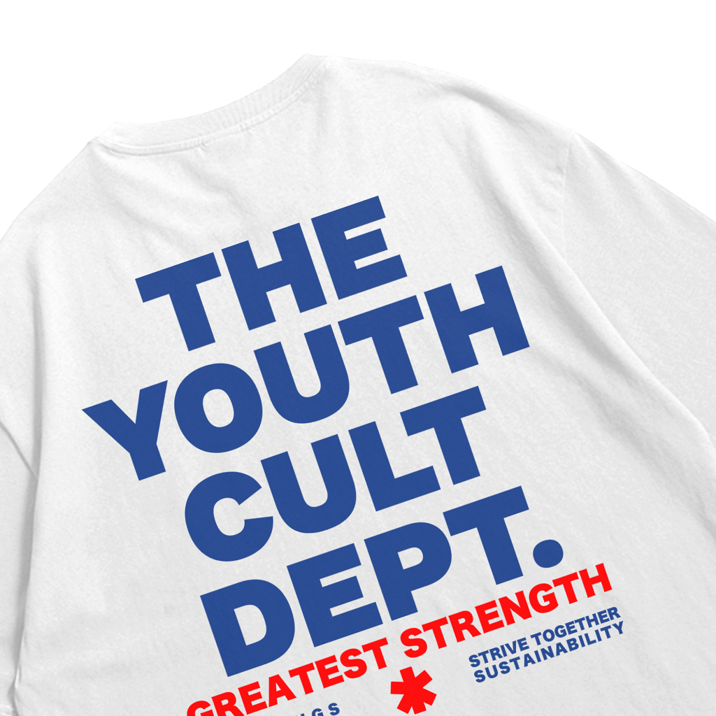Troy Company Oversize Tshirt White The Youth Cult Dept - Kaos Oversize Putih Lengan Pendek OVD 3105