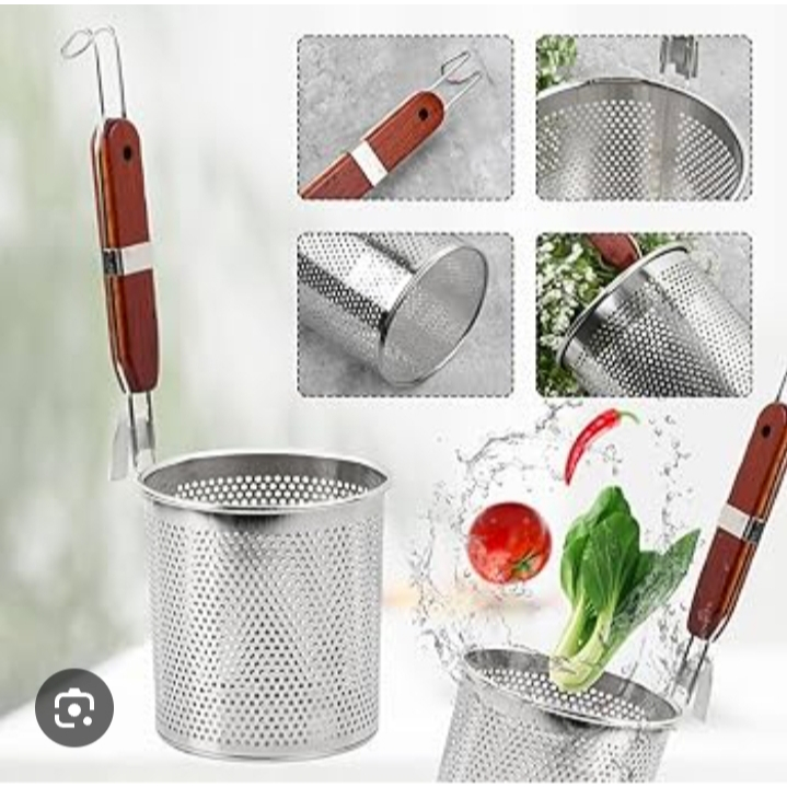 Stainless Steel Noodle Strainer Basket / Pasta Strainer / Peniris / Saringan Mie