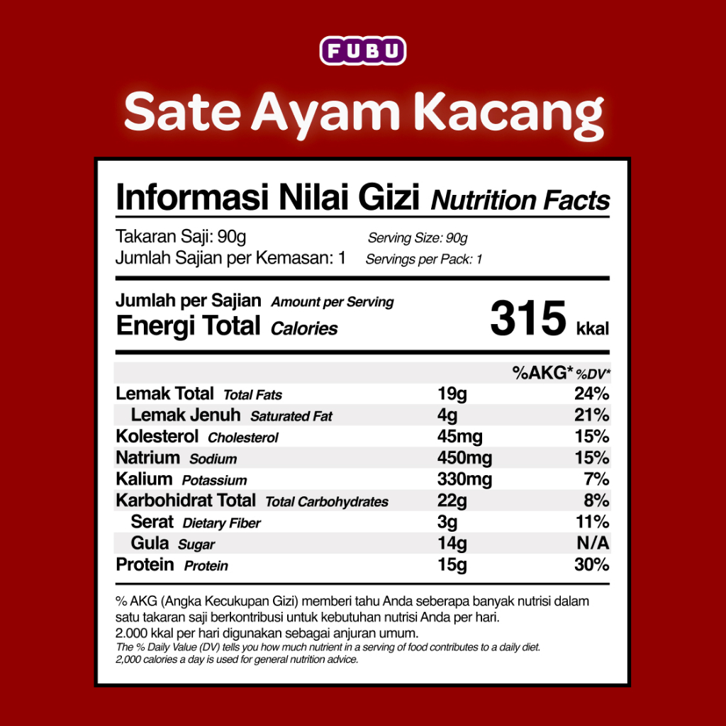 

Ygshop17 Fubu Sate Ayam Kacang - Chicken Satay Paha Full Daging Khas Ponorego - Satu Porsi Lauk