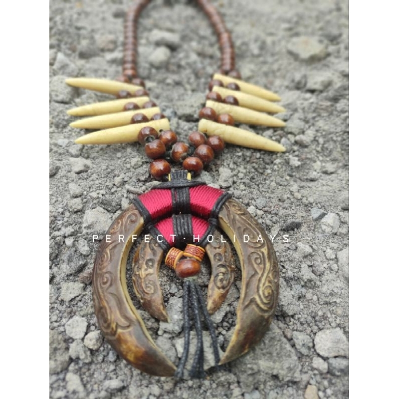 KALUNG TARING UKIR ETNIK DAYAK