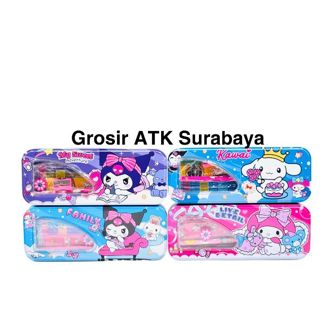 

Kotak Tempat Pensil Kaleng My Melody Cinnamorol Kuromi Lucu Bagus