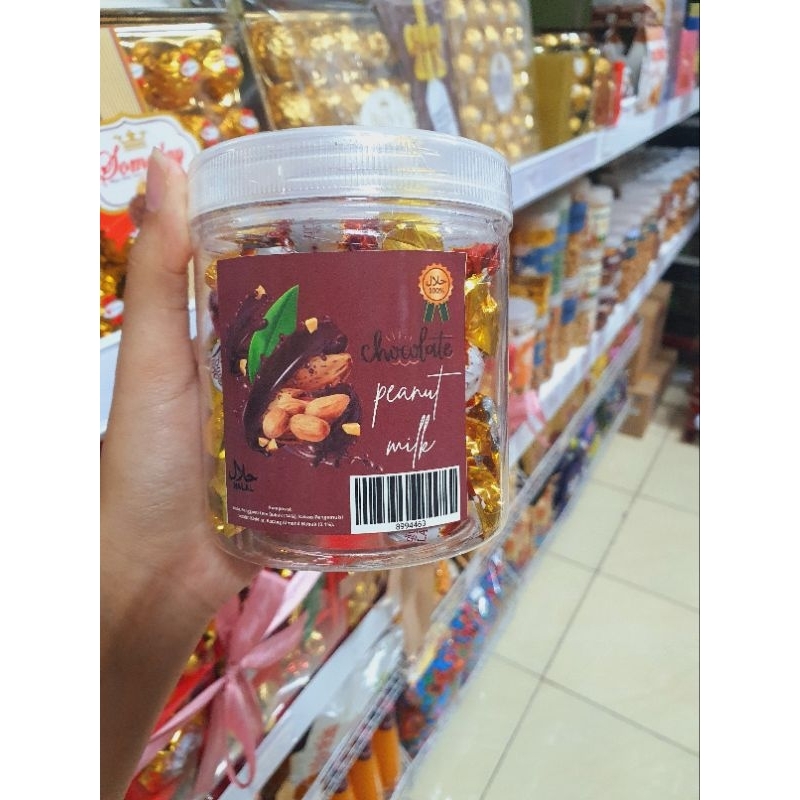 

chocolate peanut milk jar