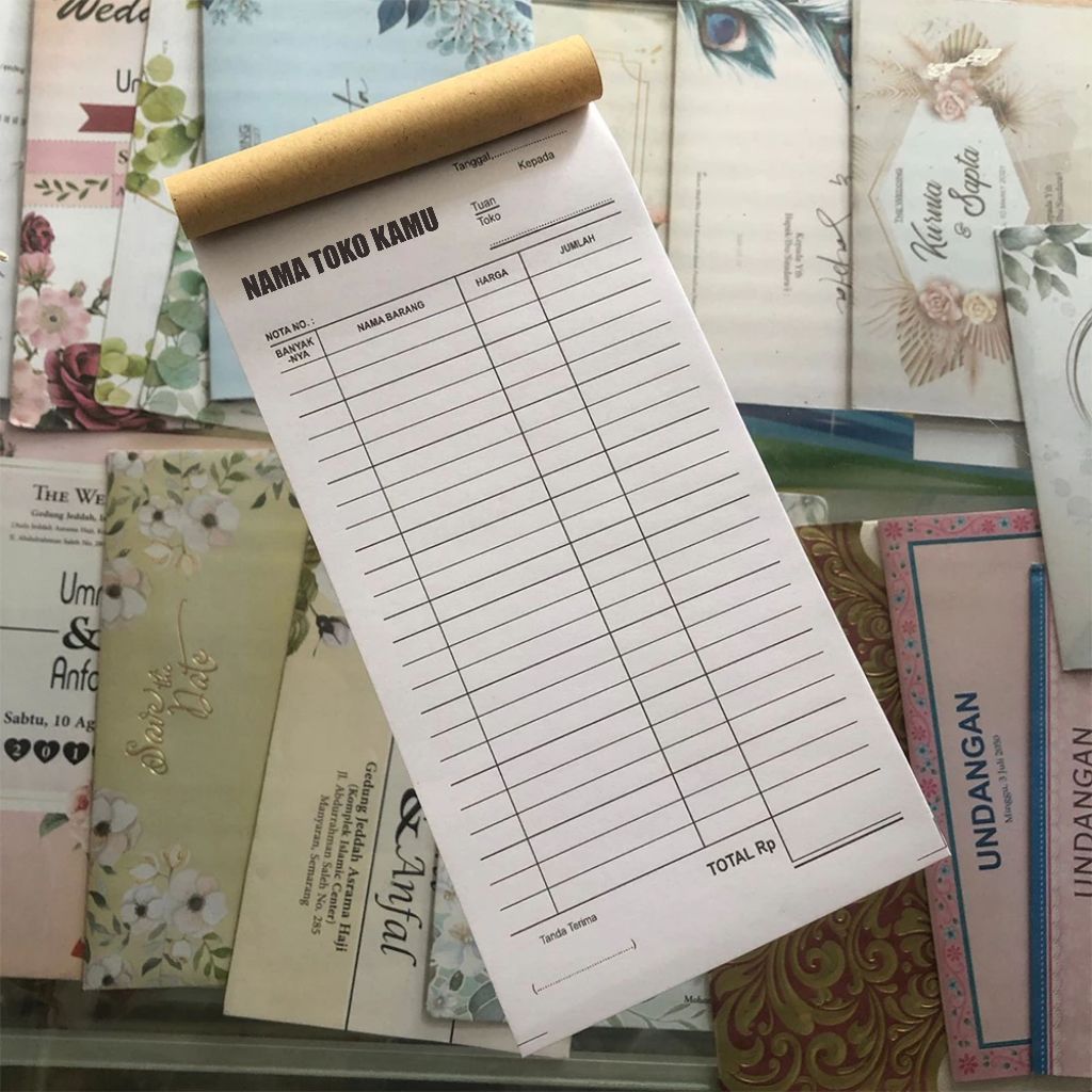 

cetak nota custom olshop nota penjualan kontan 2ply 10x21cm