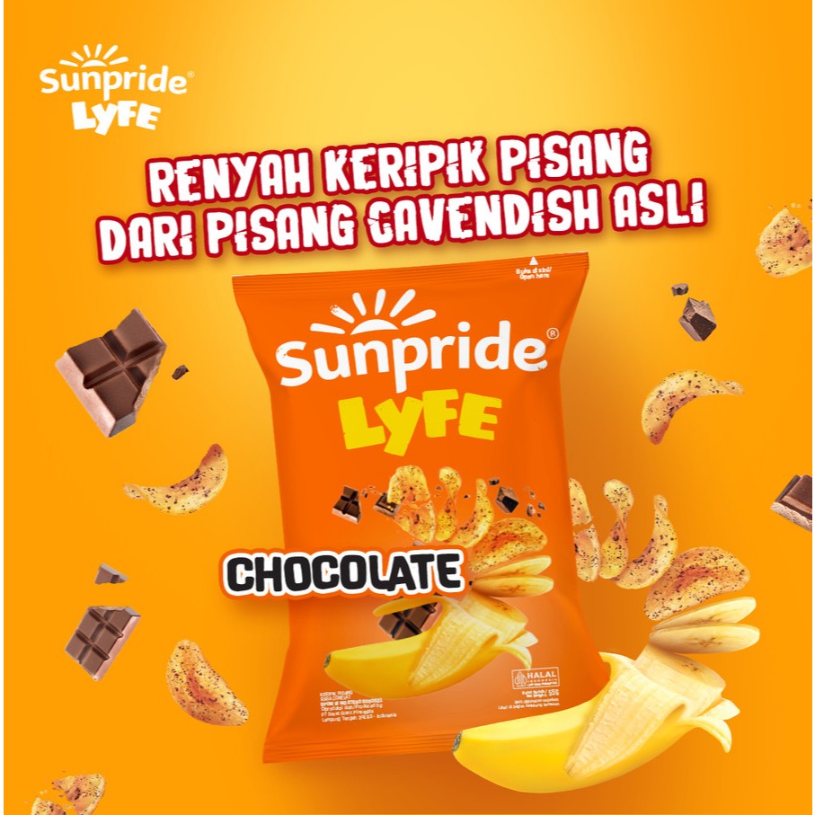 Sunpride Lyfe Keripik Pisang Chocolate 55gr