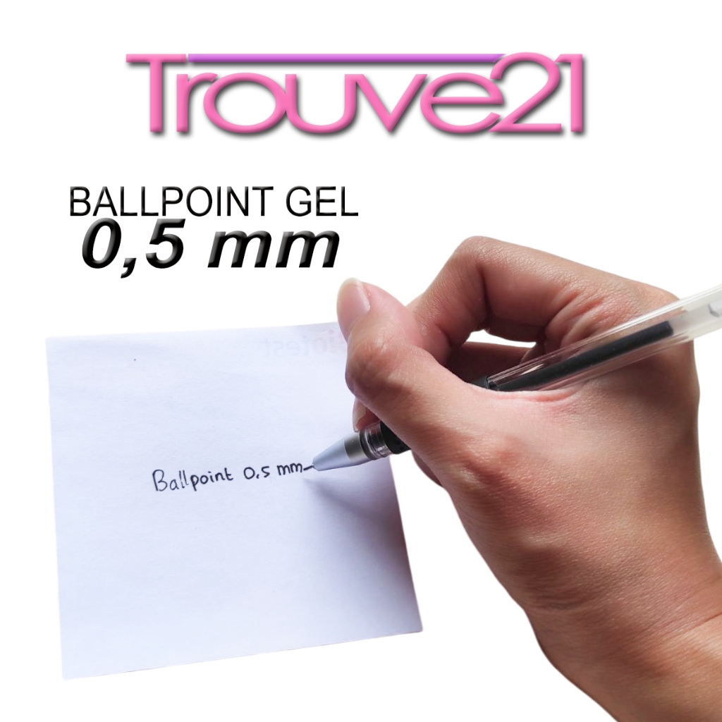 

4pcs Pulpen Murah Ballpoint Gel 0,5mm Warna Hitam