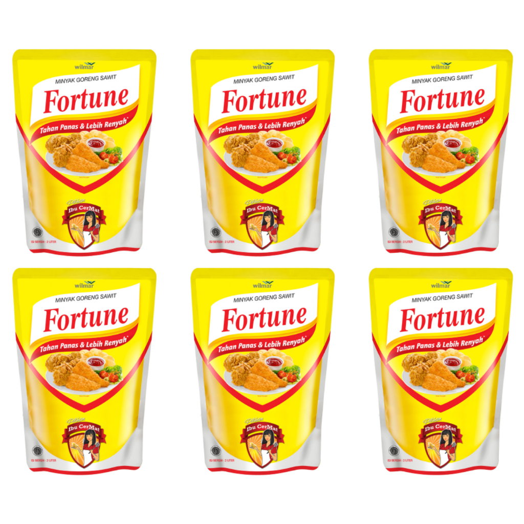 Fortune 2 Liter 1 Dus Isi 6 Pouch Minyak Goreng