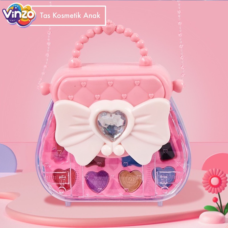VINZO - Mainan Anak Perempuan Tas Make Up Anak - Mainan Kosmetik Anak Perempuan - Mainan Make Up Tas