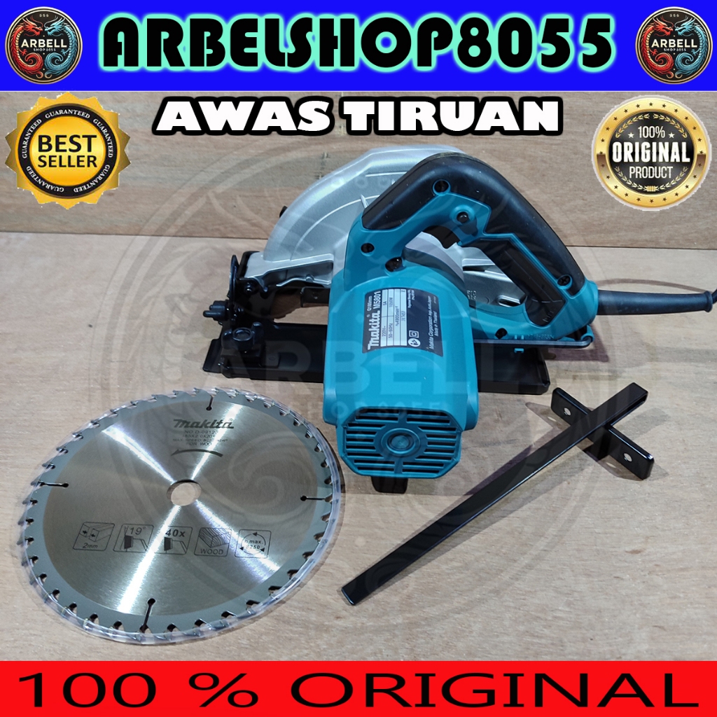 MAKITA M5801B MESIN CIRCLE 7" / MESIN POTONG KAYU 7" CIRCULAR SAW M 5801 B ORIGINAL PRODUK MAKITA